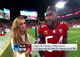Lavonte David on victory over Panthers and joining NFL history with 40+ sacks and 35+ takeaways