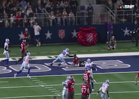 Shepard absorbs hit-stick tackle as he catches 10-yard TD dart from Mayfield