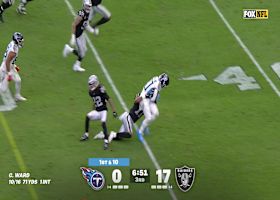 Pollard drags a Raider for extra yardage after 17-yard rush