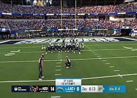 Cameron Dicker's 27-yard FG trims Texans' lead to 14-3 vs. Chargers