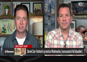 Pelissero: 'It was startling' to see Derek Carr as limited participant on Weds. | 'The Insiders'