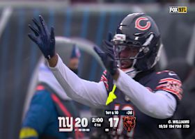 Caleb Williams dials up fastball for 27-yard gain with two minutes remaining to Luther Burden