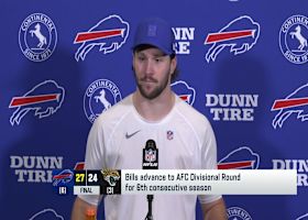 Josh Allen reacts to game-winning drive vs. Jags during Wild Card Weekend