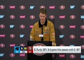 Purdy on three INTs vs. Panthers: 'I just missed the throws, to be honest'