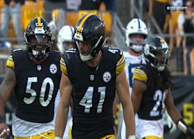 Jack Sawyer secures Jones' deflected pass for an INT