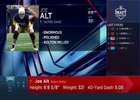 Lewis, Brooks, Zierlein react to Joe Alt selected No. 5 overall by Chargers | 'NFL Draft Center'