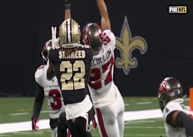 Zyon McCollum reaches out for Spencer Rattler's pass for INT