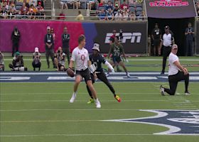 KaVontae Turpin wrangles a dancing Joe Burrow for the NFC's first sack of the day