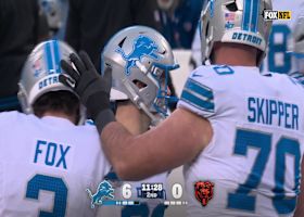 Jake Bates' 30-yard FG gives Lions three points following 16-play drive vs. Bears