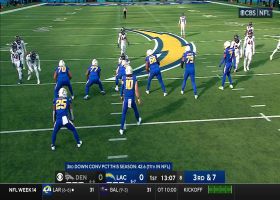 Alex Singleton chases Herbert down for 11-yard sack on Bolts' first drive