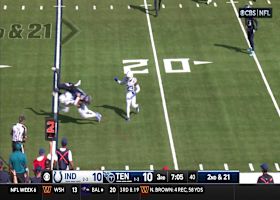 Samuel Womack's hit-stick tackle halts Titans pass catcher firmly in his tracks