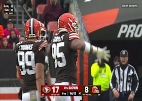 Myles Garrett powers into backfield for 19th sack of the season