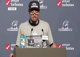 Jaxon Smith-Njigba on Sam Darnold 'Just a true leader, true competitor. I'm rolling with Sam all day'