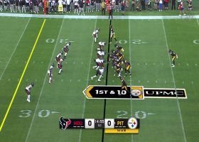 Justin Fields' first preseason play as a Steeler results in 16-yard completion to Najee Harris