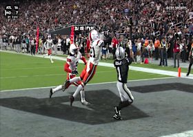 Denzel Ward's air traffic control defense prevents Raiders touchdown with a deflection
