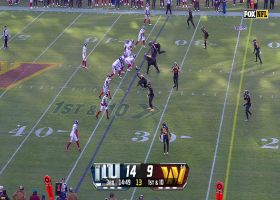 Casey Toohill unloads on DeVito after coming unblocked for the sack