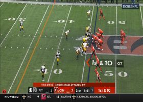 Browning's accuracy is 100 on 25-yard loft to Chase in blanket coverage