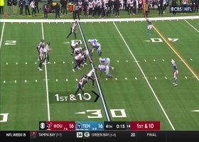 Keenum dots Woods on 15-yard pickup