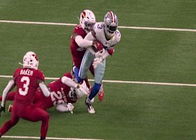 Pickens fumble picks up extra yardage for Cowboys with a recovery from Javonte Williams