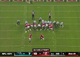 Chase McLaughlin increases Bucs' lead over Panthers to 13-7 via 36-yard FG just before the half