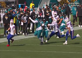 Bhayshul Tuten explodes upfield on a 20-yard burst