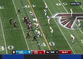 Cousins' 11-yard pass dots Mooney at the Falcons' midfield logo