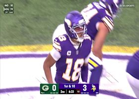 J.J. McCarthy rips a 17-yard strike to Jalen Nailor