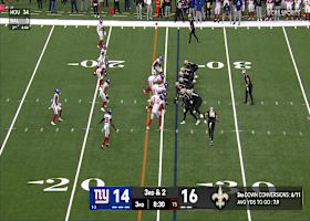 Taysom Hill's first pass attempt of 2025 goes to Juwan Johnson for 19-yard gain