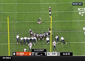 Carlson's 14th-straight made field goal boosts Raiders' lead to 10-6 vs. Broncos