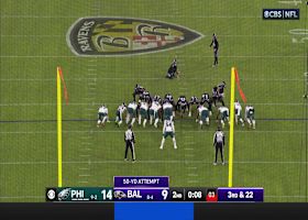 Justin Tucker's 50-yard FG cuts Eagles' lead to 14-12