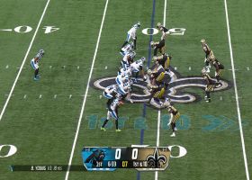 Pete Werner secures takeaway following Saints' strip-sack of Bryce Young