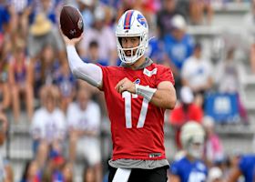 Josh Allen catches up with Kyle Brandt at Bills practice facility | 'GMFB'