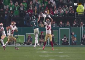 Hurts' 2-yard TD pass to Smith trims 49ers' lead to 35-19