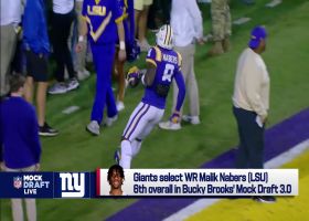 Brooks projects Giants to select WR Malik Nabers at No. 6 overall | 'Mock Draft Live'