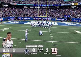 Brandon Aubrey's 22-yard FG ties the score in Cowboys-Giants