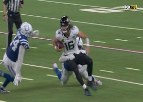 Colts' combo-sack drops Lawrence for a 12-yard loss