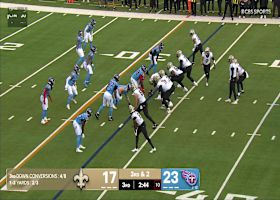 Jaylen Harrell sacks Shough for a 6-yard loss