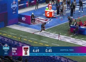 Myles Cole runs official 4.67-second 40-yard dash at 2024 combine