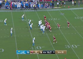 Mordecai hits Malik Turner in stride for 22-yard pickup into Chargers' territory