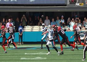 Xavier Legette's first NFL TD catch comes via Dalton's dime vs. Bengals