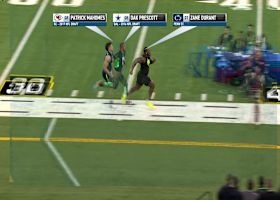 Simulcam: Penn State DL Zane Durant pulls away from Patrick Mahomes and Dak Prescott in 40-yard dash