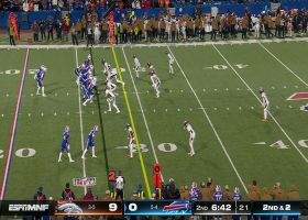 James Cook bursts through a gap on 14-yard rush