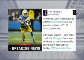 Pelissero: Commanders agree to terms with Austin Ekeler on two-year, $11.43M deal | 'Free Agency Frenzy'
