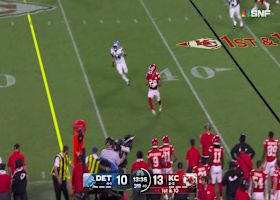 Noah Gray utilizes the sideline for a 19-yard gain