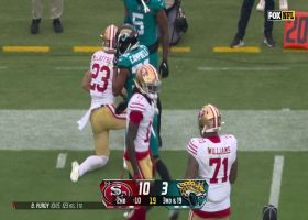 Christian McCaffrey fails to clear Tyson Campbell on ambitious hurdle attempt