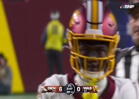 Terry McLaurin deploys his truck stick vs. Talanoa Hufanga for 11-yard pickup