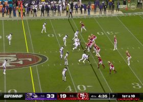 Jadeveon Clowney gets past 49ers' line with ease for 9-yard sack of Darnold