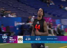 Theo Wease Jr. runs official 4.56-second 40-yard dash at 2025 combine