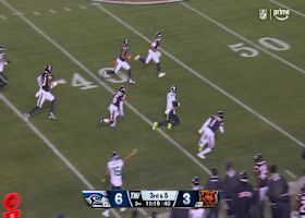 Smith gets loose on a 16-yard chain-moving scramble