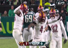 Frankie Luvu sniffs out Eagles' trickery for a MASSIVE 13-yard sack